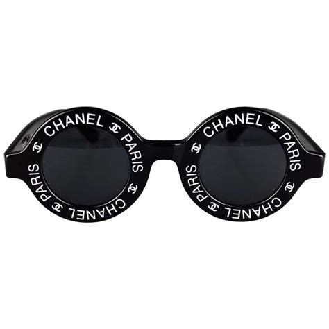 chanel paris logo round sunglasses buy|chanel sunglasses with clear sides.